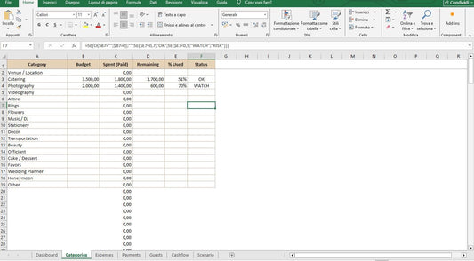 Ultimate Wedding Budget Planner (Excel) – Beige Minimal PRO System