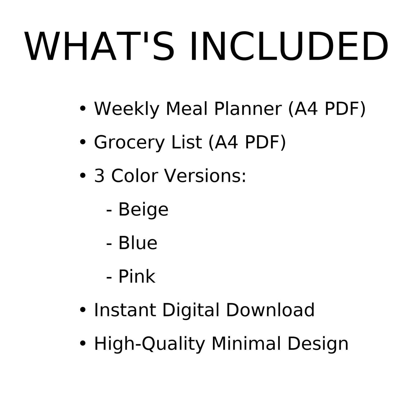 Meal Planner + Grocery List – Etsy Listing