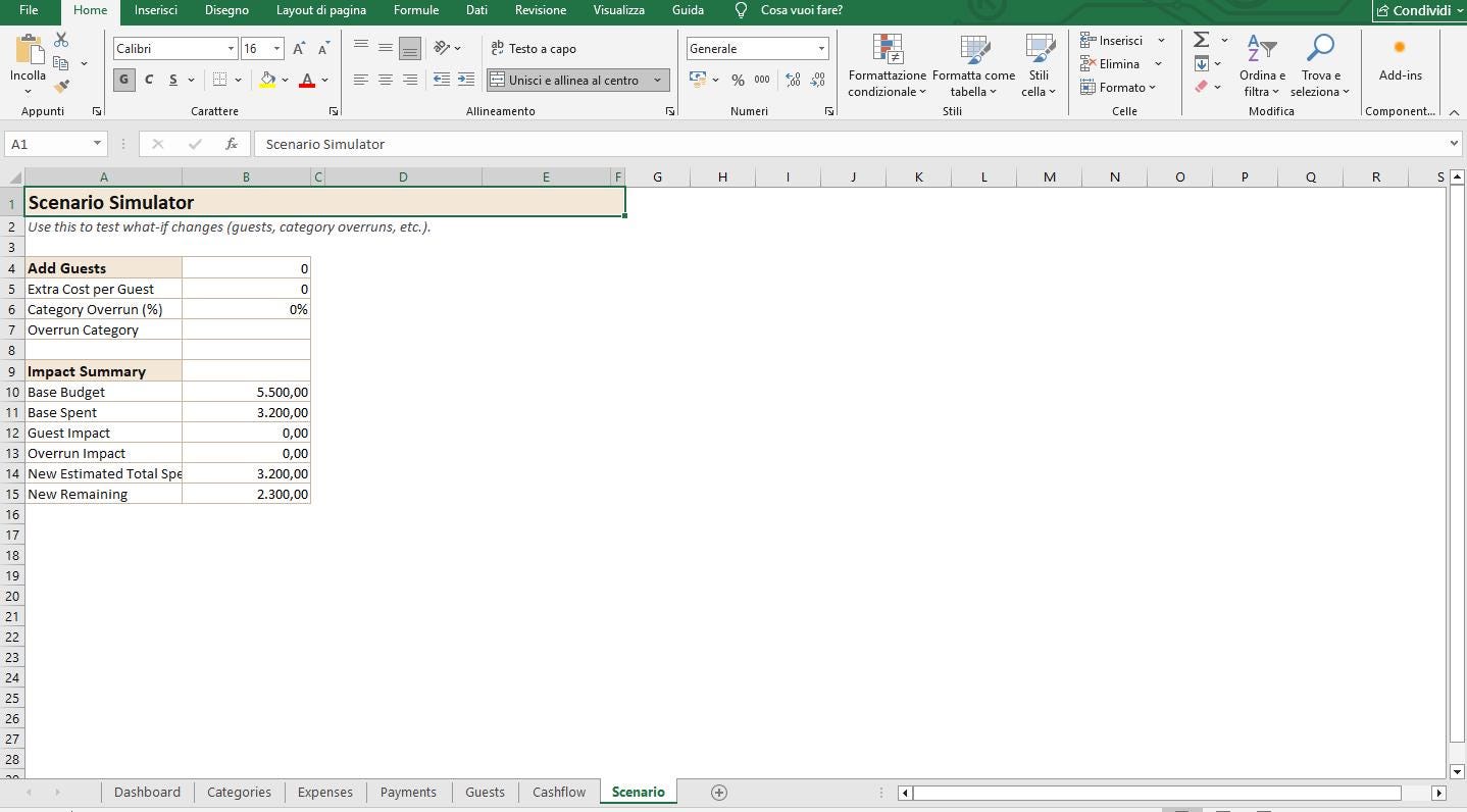 Ultimate Wedding Budget Planner (Excel) – Beige Minimal PRO System