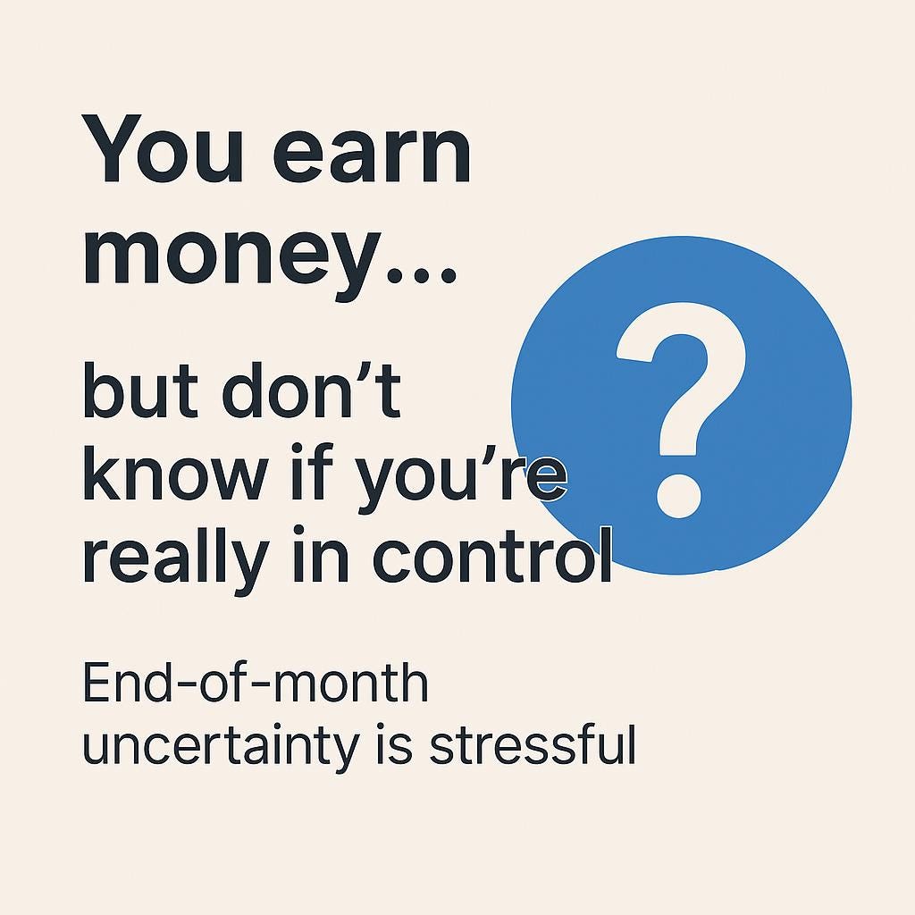 Monthly Financial Check – Excel + PDF | Control Your Money in 15 Minutes a Month | Simple Budget Spreadsheet