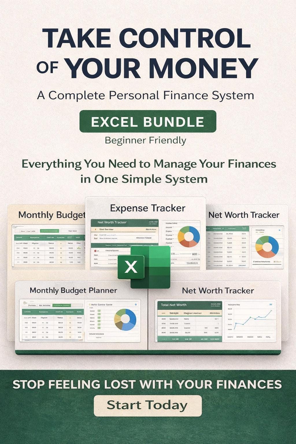 Complete Personal Finance System | Excel Budget Planner, Expense Tracker, Net Worth & Debt Snowball | Money Management Bundle