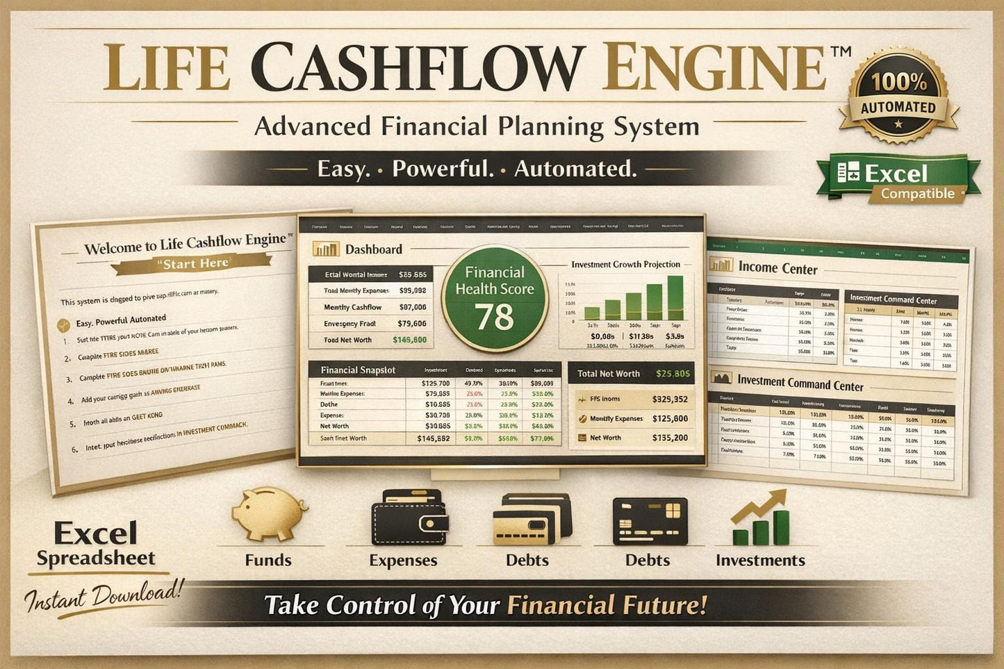 LIFE CASHFLOW ENGINE™ – Advanced Excel Financial Planning System