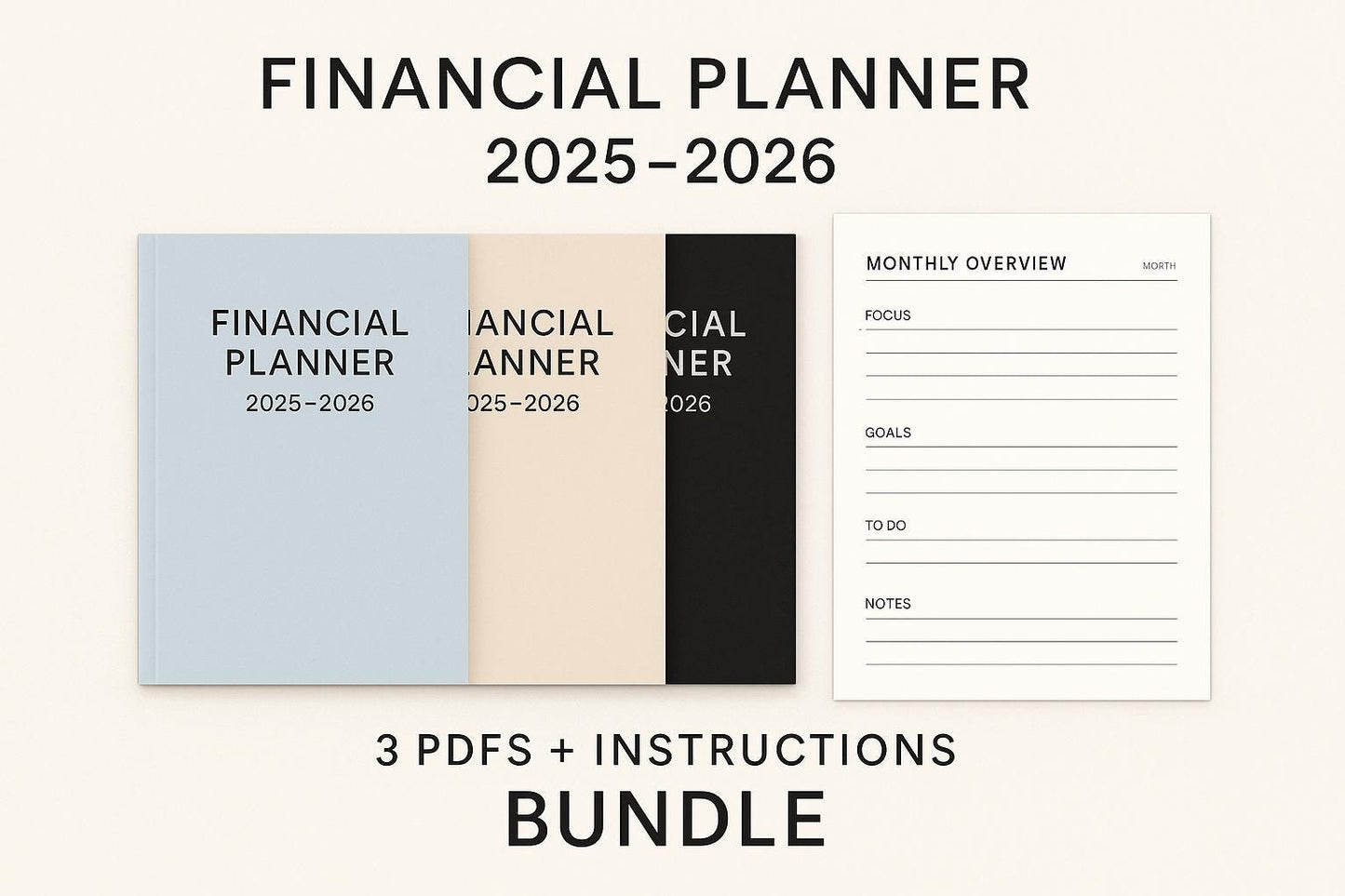 Financial Planner 2025–2026 • Budget Template • Monthly Income & Expenses • Savings Tracker • PAC Investment Tracker • Emergency Fund •