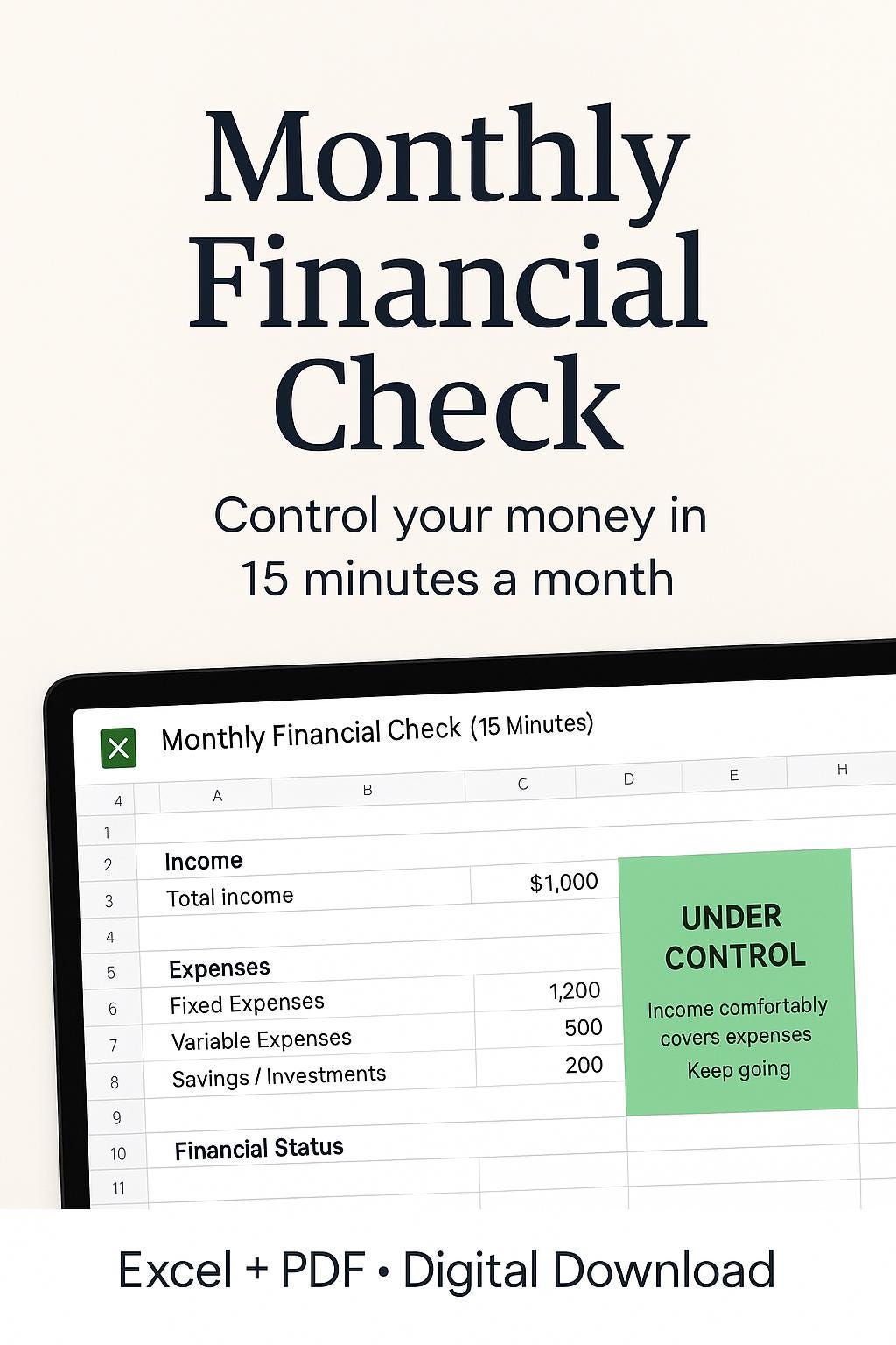 Complete Personal Finance System | Excel Budget Planner, Expense Tracker, Net Worth & Debt Snowball | Money Management Bundle